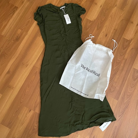 ON HOLD Reformation Ismena dress size 8 fern green NWT - Picture 5 of 7